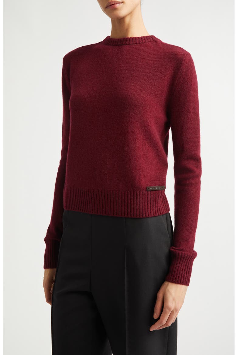 Open Back Logo Sweater, Main, color, 00R79BURGUNDY