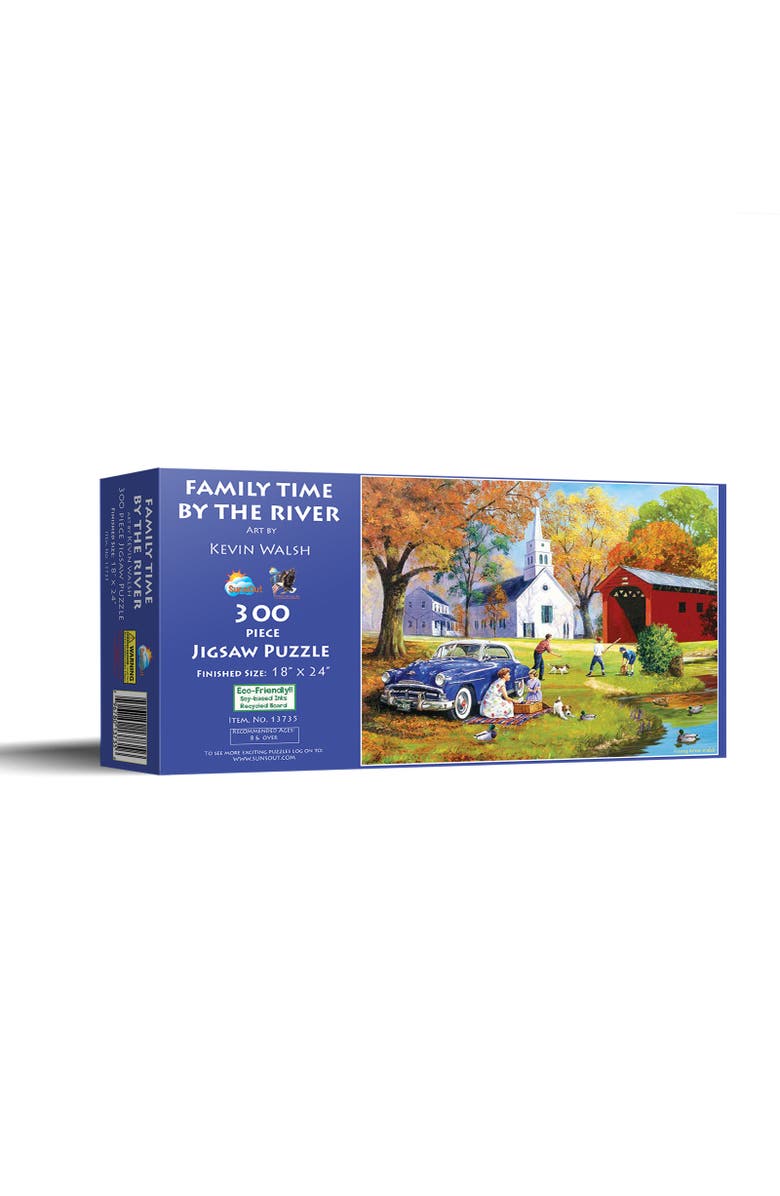 Sunsout Family Time by the River 300 piece Jigsaw Puzzle for Adults, Main, color, Multicolor