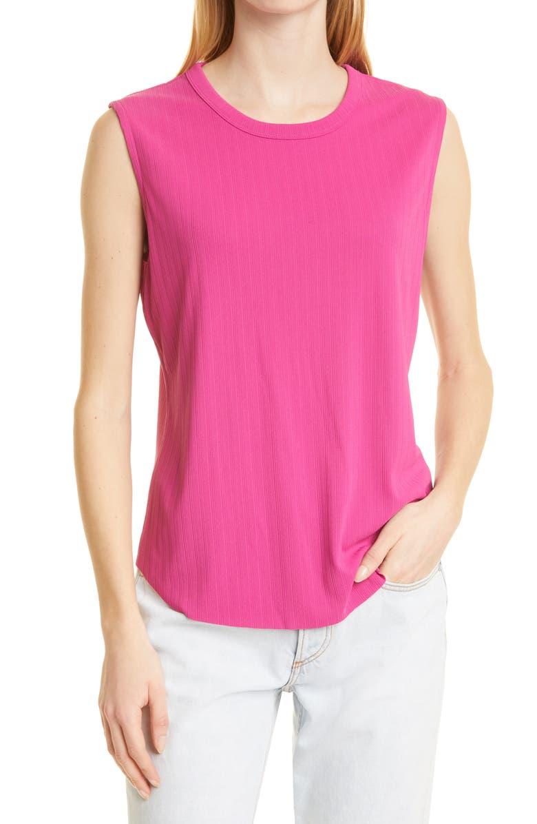 rag & bone Zoe Muscle Tank, Main, color, Deep Pink