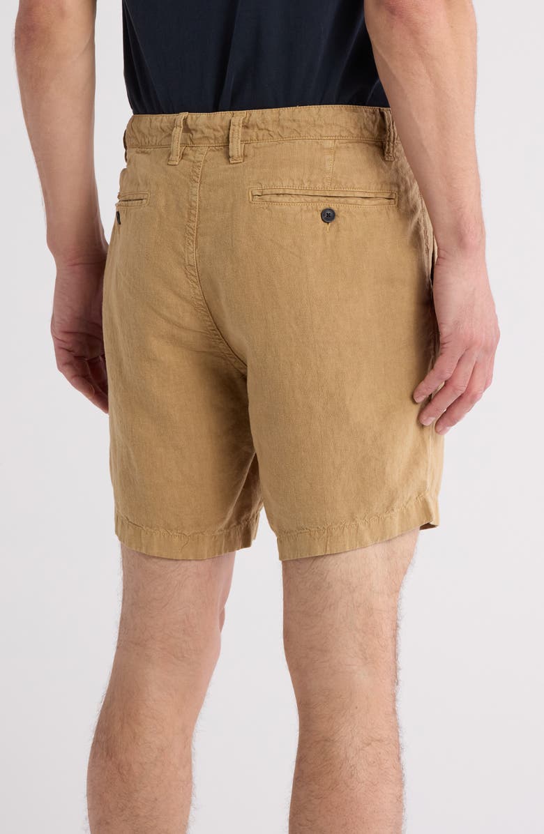 John Varvatos Johnny Flat Front Shorts, Alternate, color, Light Camel