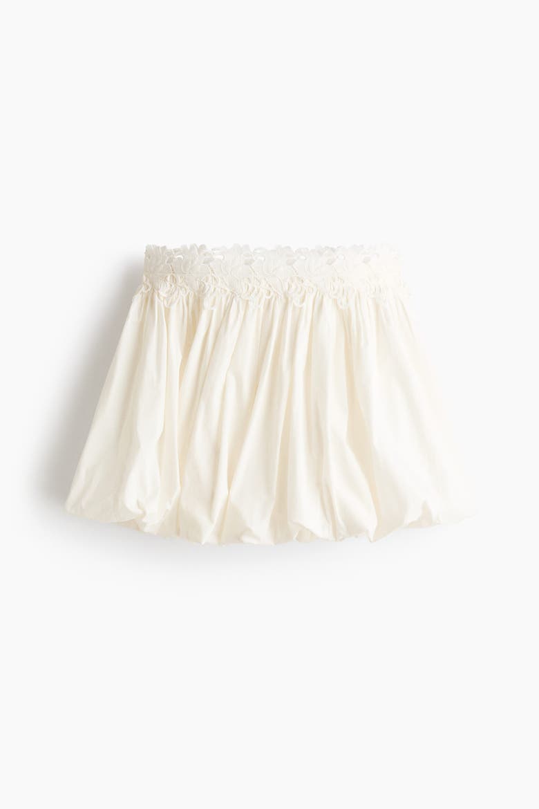 Cotton Balloon Skirt, Alternate, color, White