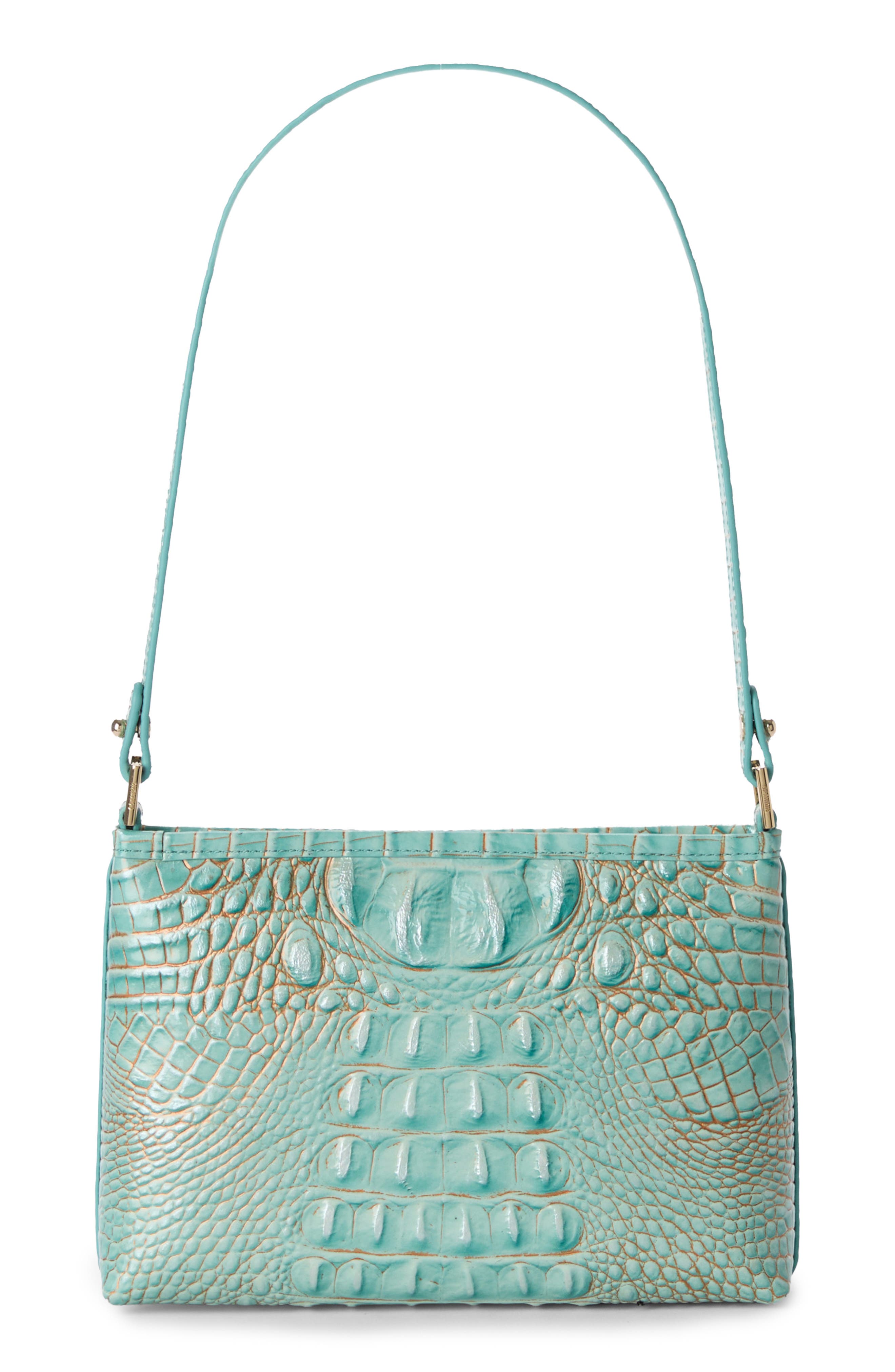 Brahmin Lorelei Croc Embossed Leather Shoulder Bag, Alternate, color, 