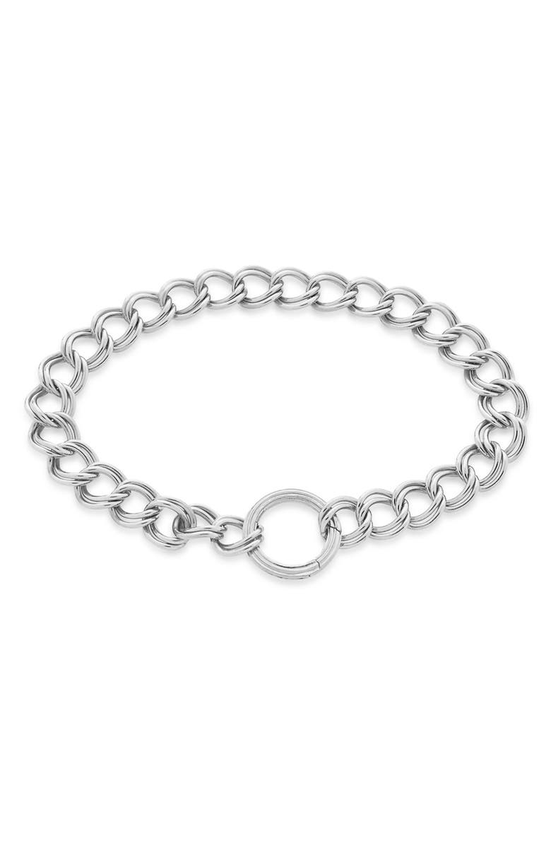 Monica Vinader Groove Sterling Silver Curb Chain Bracelet, Main, color, 