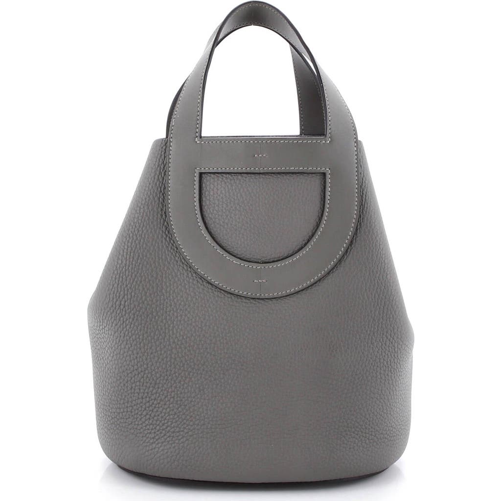 Pre-owned Hermes Hermes In-the-loop Bag Clemence With Swift 23 In Gray