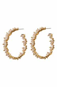 EYE CANDY LOS ANGELES Cindy Cubic Zirconia Hoop Earrings
