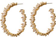 EYE CANDY LOS ANGELES Cindy Cubic Zirconia Hoop Earrings