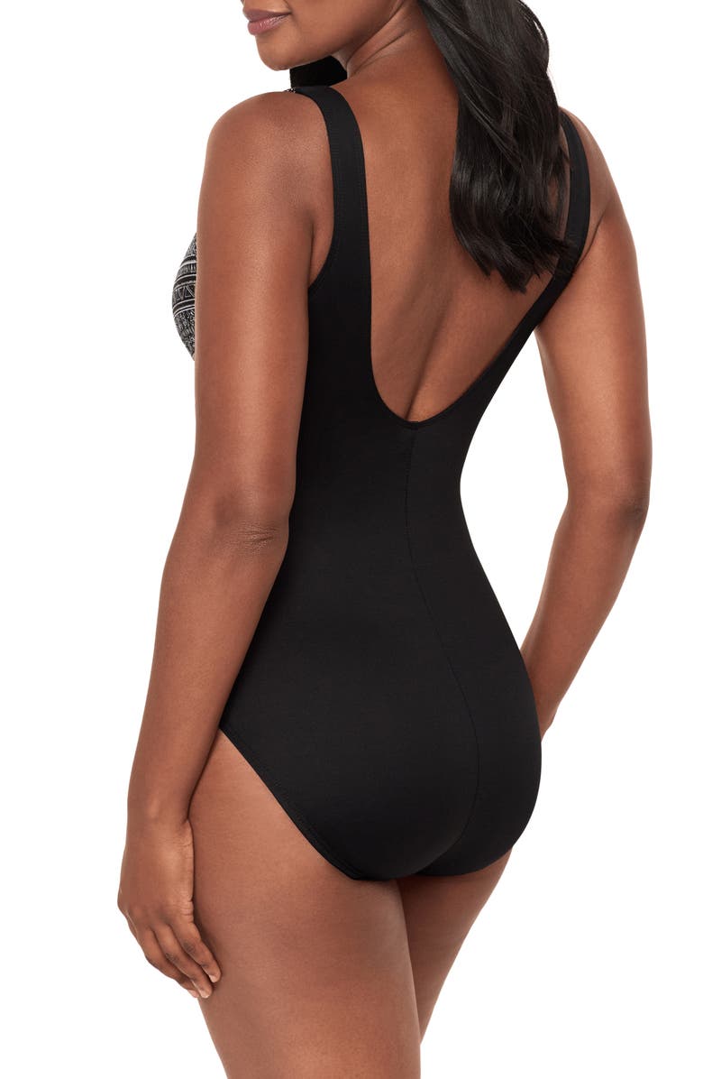 Miraclesuit<sup>®</sup> Elysium Escape Underwire One-Piece Swimsuit, Alternate, color, Black/ White