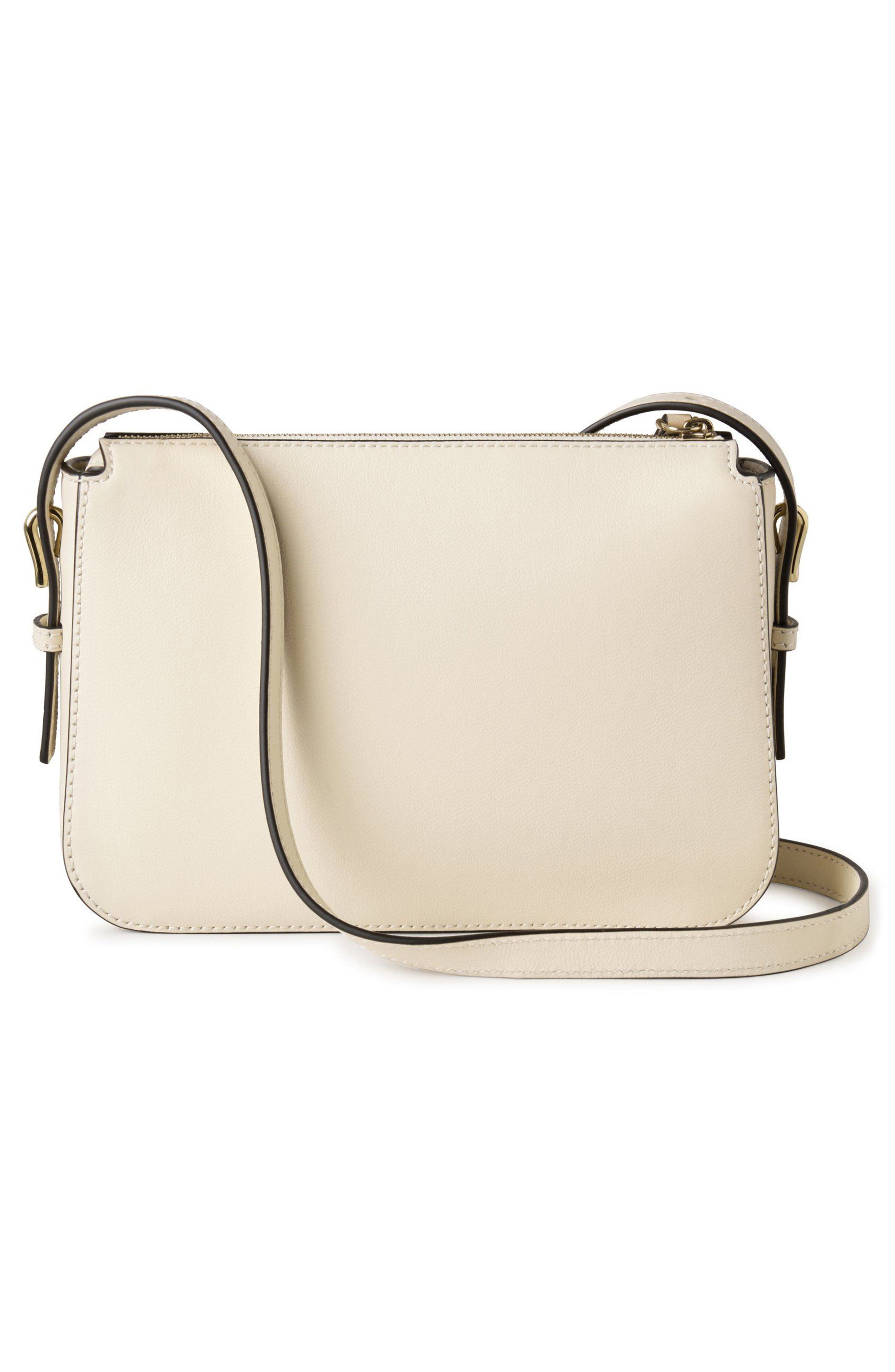 Mulberry Clovelly Leather Crossbody Bag, Alternate, color, Eggshell