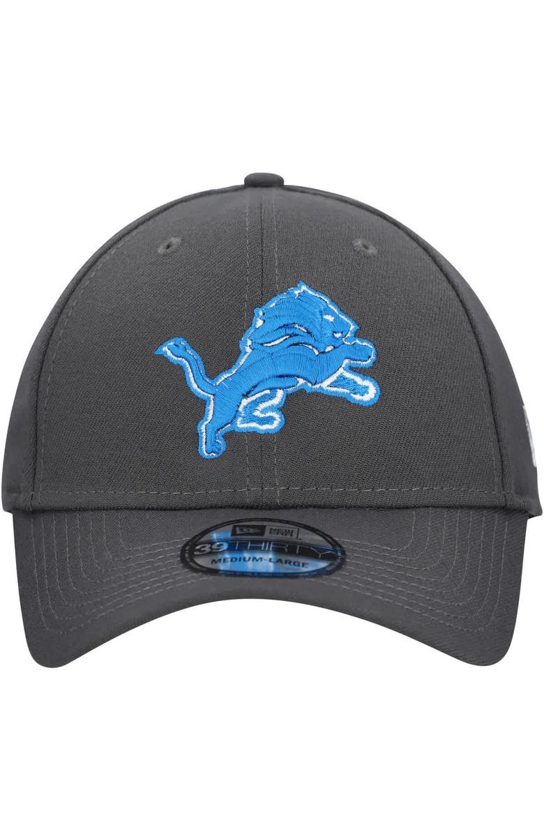New Era Men's New Era Charcoal Detroit Lions Primary Logo 39THIRTY Flex Hat, Alternate, color, Charcoal