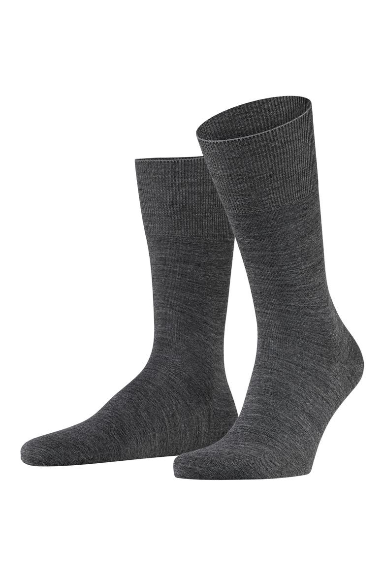 Airport Wool Blend Socks, Alternate, color, DARK GREY