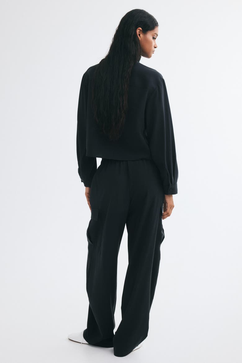 Viscose-blend Pull-on Pants, Alternate, color, Dark gray