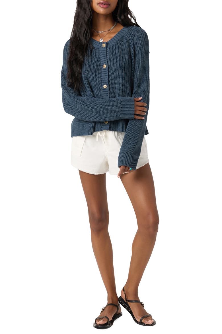 Kerris Cotton Blend Cardigan, Alternate, color, SLATE
