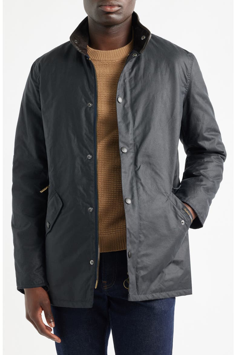 Prestbury Waxed Cotton Jacket, Main, color, NAVY