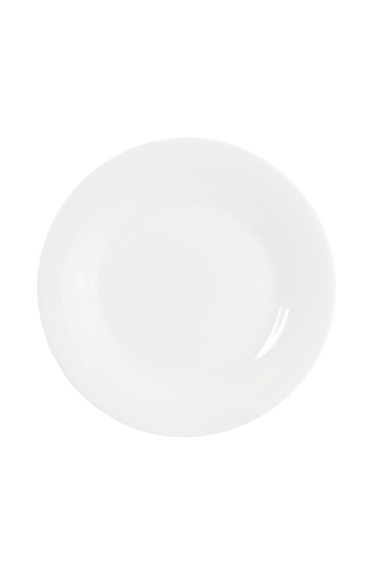 Gibson Ultra Ultra White Shadow 12 Piece Opal Glass Dinnerware Set, Alternate, color, White