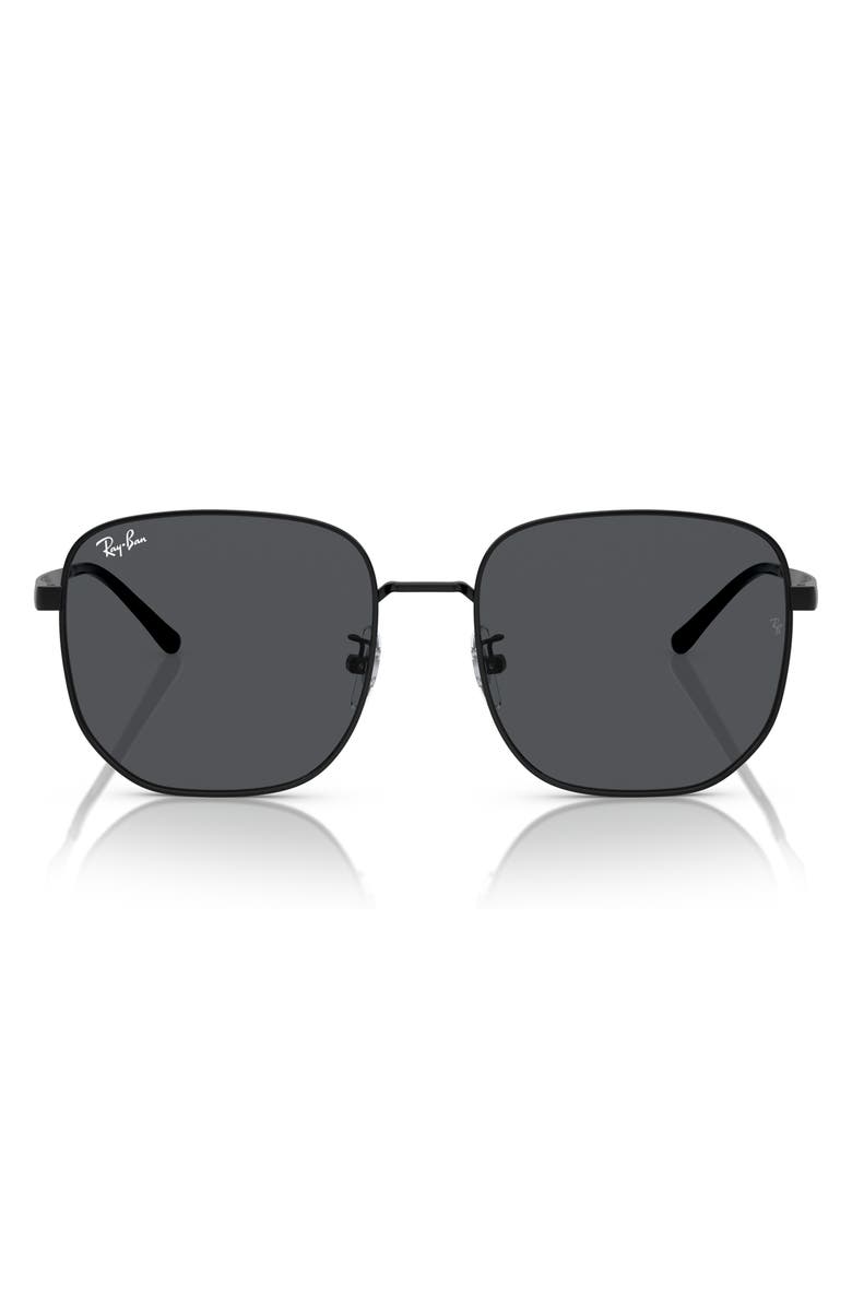 Ray-Ban 57mm Irregular Sunglasses, Main, color, Black / Dark Grey