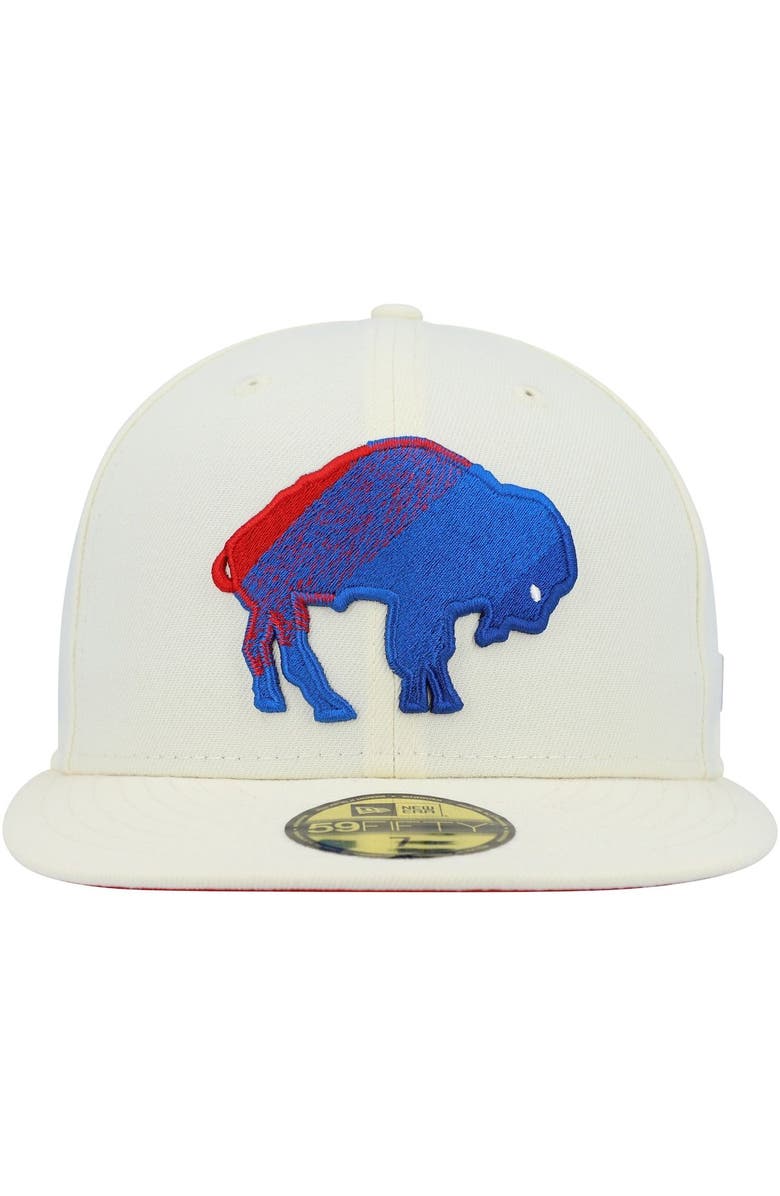 New Era Men's New Era Cream Buffalo Bills Chrome Color Dim 59FIFTY Fitted Hat, Alternate, color, Cream