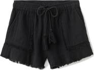 MANGO TEEN Frayed Cotton Shorts