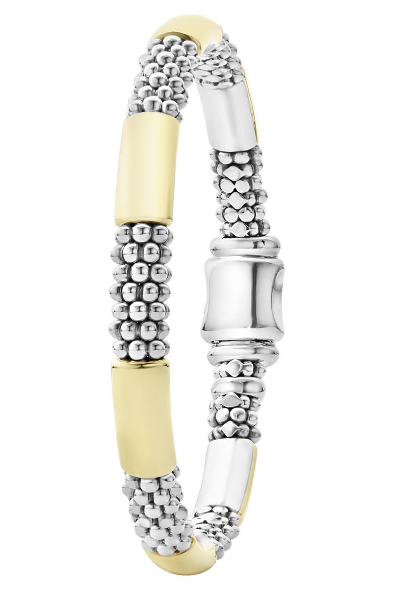 Signature Caviar High Bar Rope Bracelet, Alternate, color, SILVER