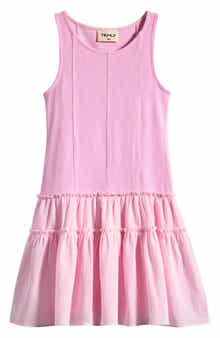 Kids' Mixed Media Drop Waist Dress