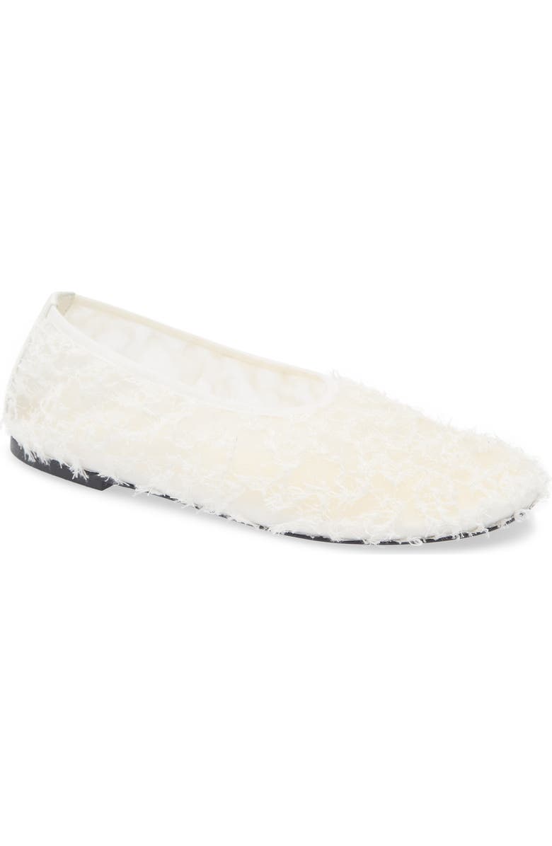 Proenza Schouler Glove Lace Ballet Flat, Main, color, White