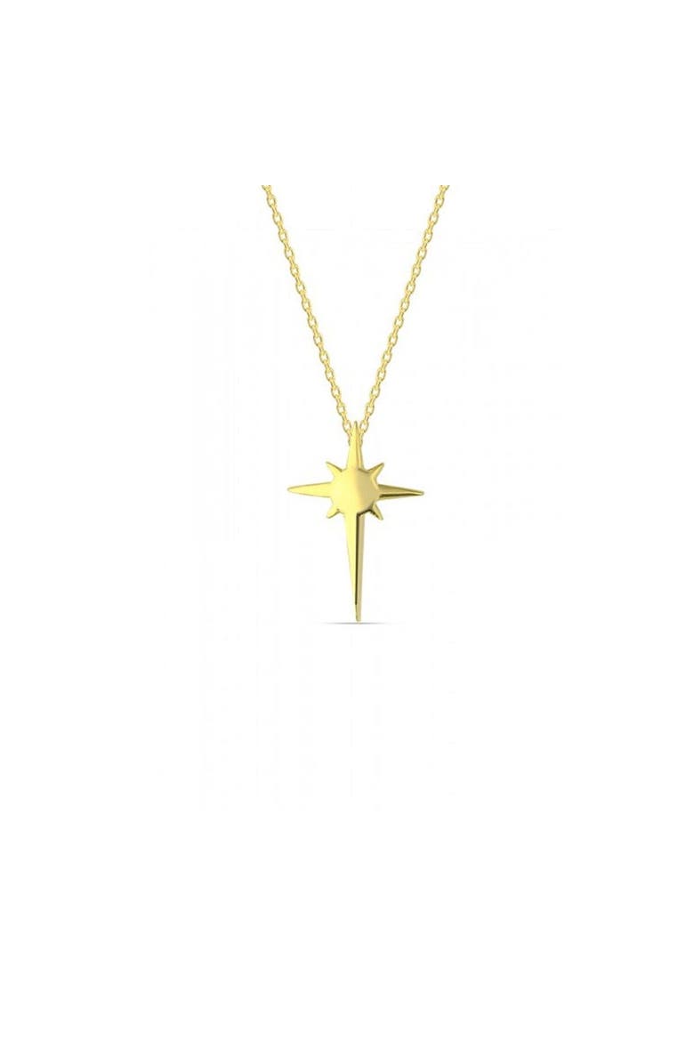 Spero London Single Star Necklace Sterling Silver, Main, color, Gold