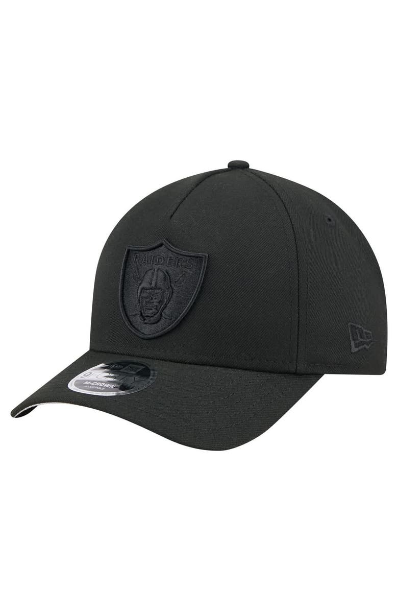 New Era Men's New Era  Black Las Vegas Raiders Team Collection 9FORTY M-Crown A-Frame Adjustable Hat, Main, color, 