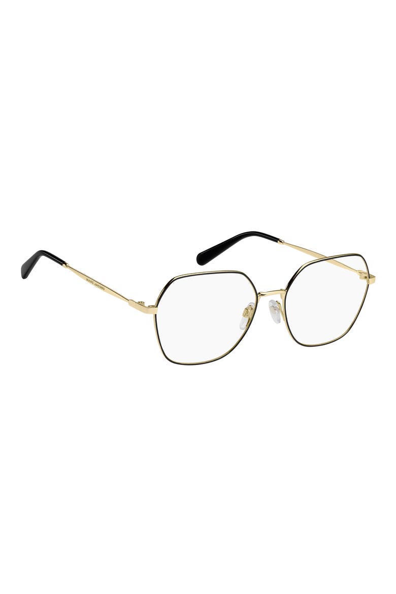 55mm Round Optical Glasses, Alternate, color, GOLD BLACK