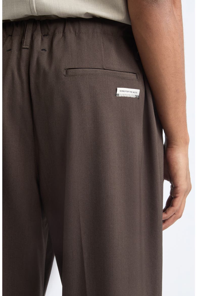 Loose Pin Stitch Stretch Gabardine Pants, Alternate, color, BROWN