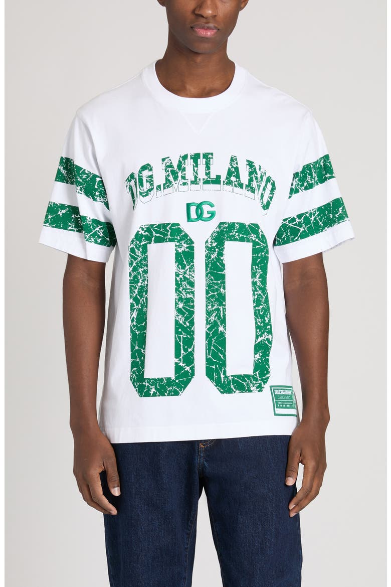 Logo Cotton Graphic T-Shirt, Main, color, W0800 BIANCO OTTICO