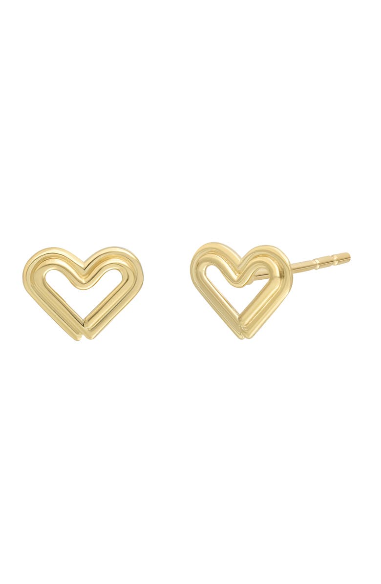 Bony Levy 14K Gold Heart Stud Earrings, Main, color, 14K Yellow Gold