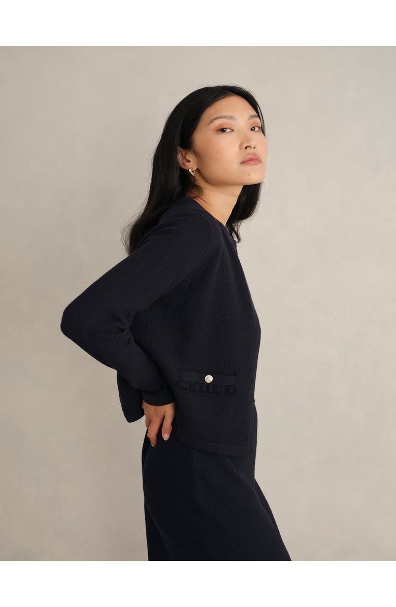 HOBBS LONDON Petra Knitted Jacket, Alternate, color, Hobbs Navy