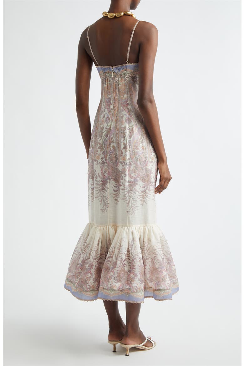 Alchemy Paisley Print Linen & Silk Dress, Alternate, color, CREAM PAISLEY
