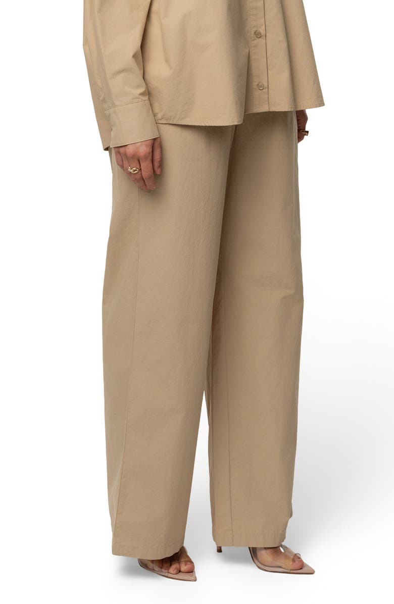JLUXLABEL Leon Pleated Wide Leg Pants, Alternate, color, Beige