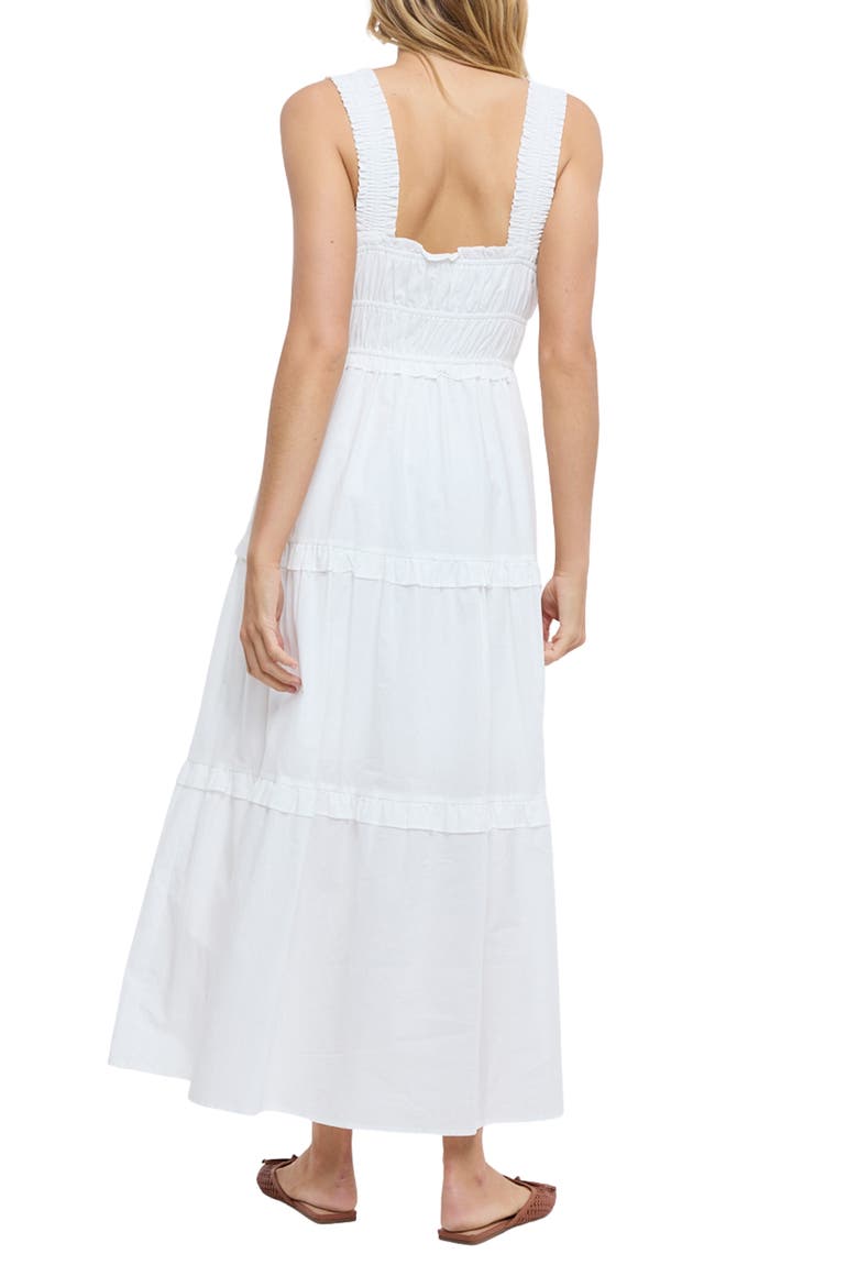 Sleeveless Cotton Midi Dress, Alternate, color, WHITE