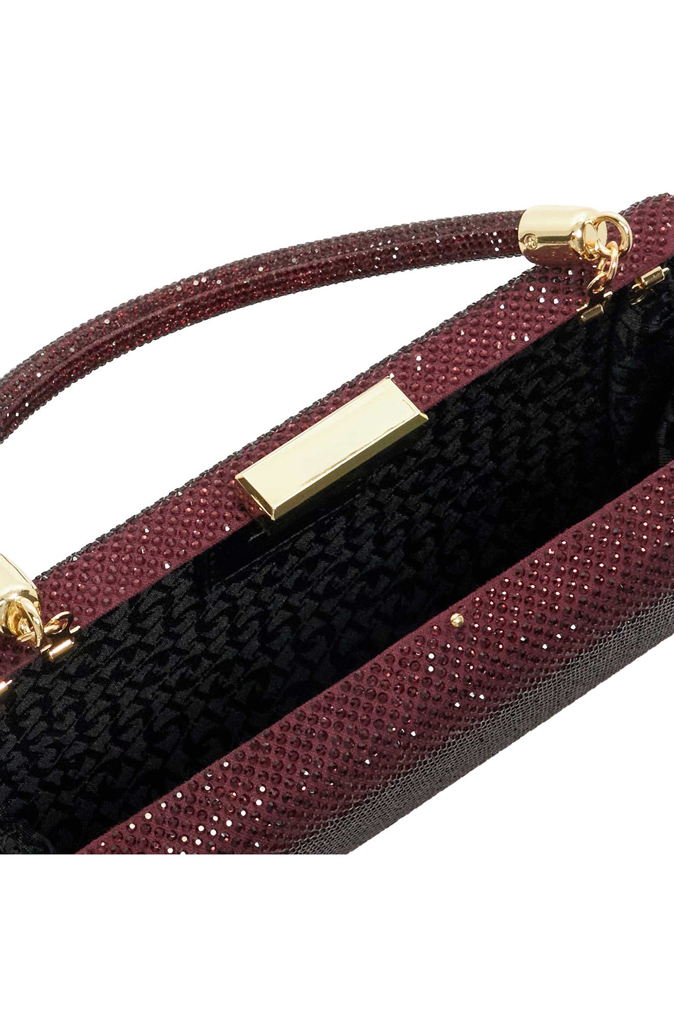 Beaut Crystal Box Clutch, Alternate, color, BERRY