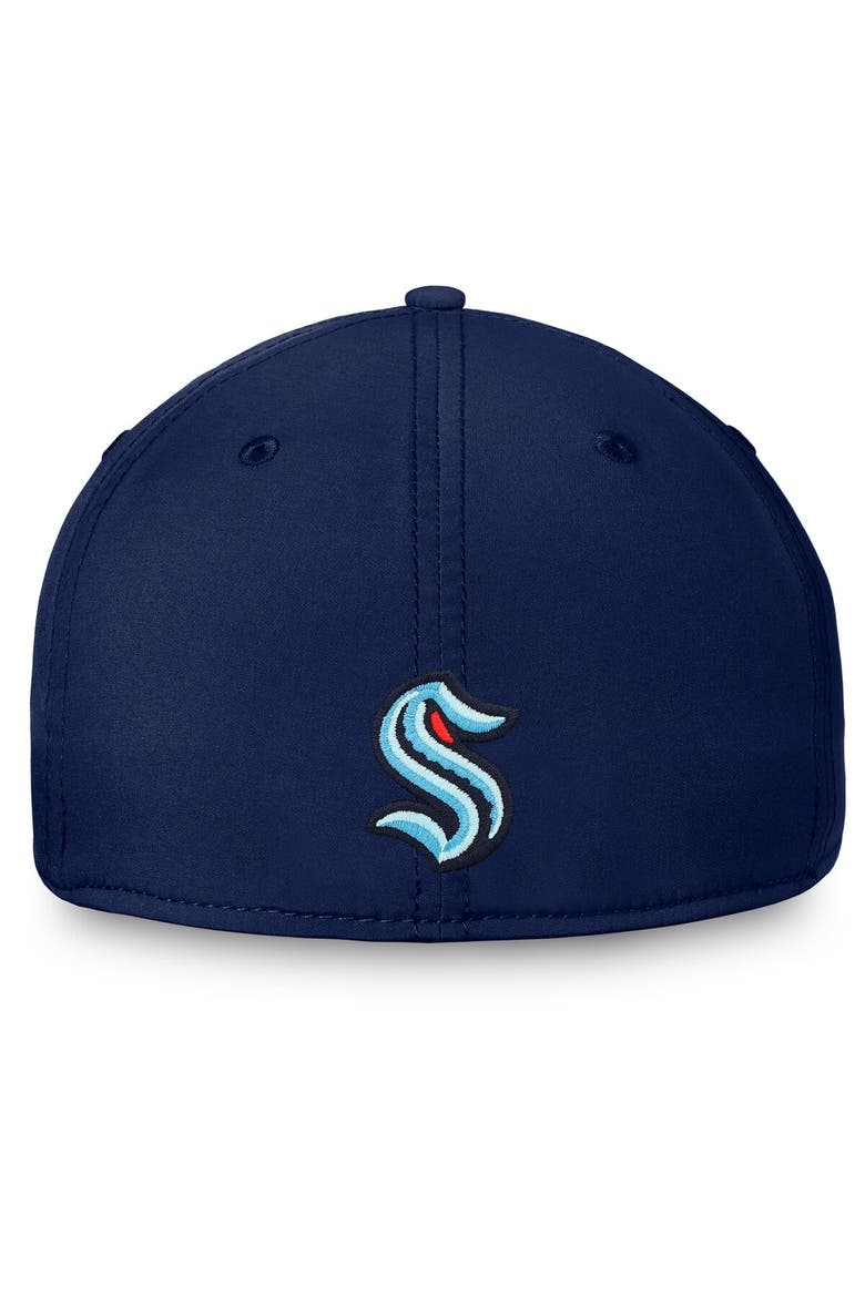 Men's Fanatics Branded Deep Sea Blue Seattle Kraken Wordmark Flex Hat, Alternate, color, Navy