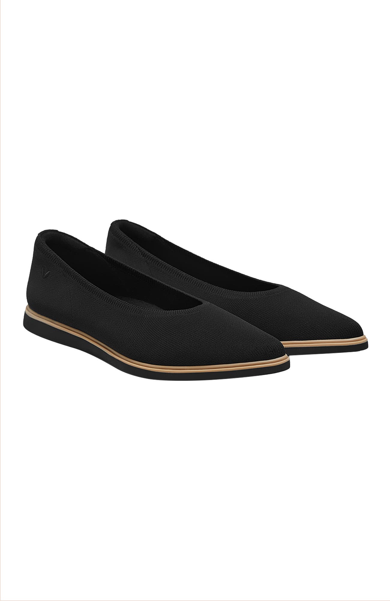 Pointed-Toe All-Day Standing Flats, Main, color, Black