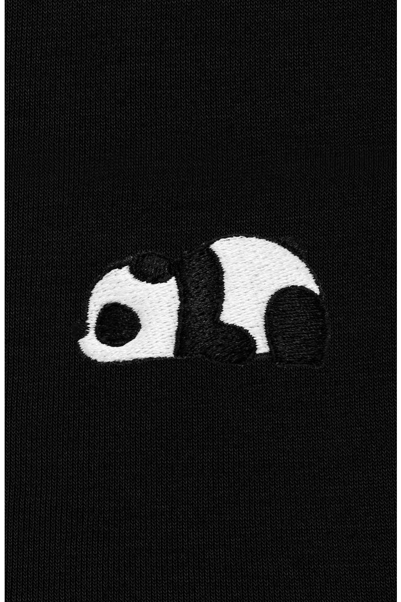 Panda Zip Hoodie, Alternate, color, Black