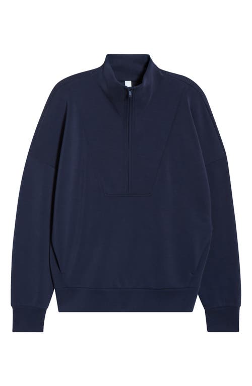 Zella Ultrasoft Half Zip Pullover In Blue