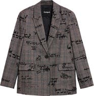 Desigual Textured Checked Blazer