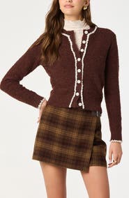 ASTR the Label Contrast Stitch Cardigan