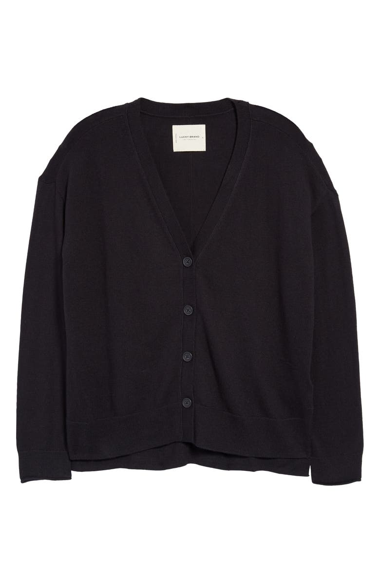 Lucky Brand Cloud Jersey Cardigan, Alternate, color, 