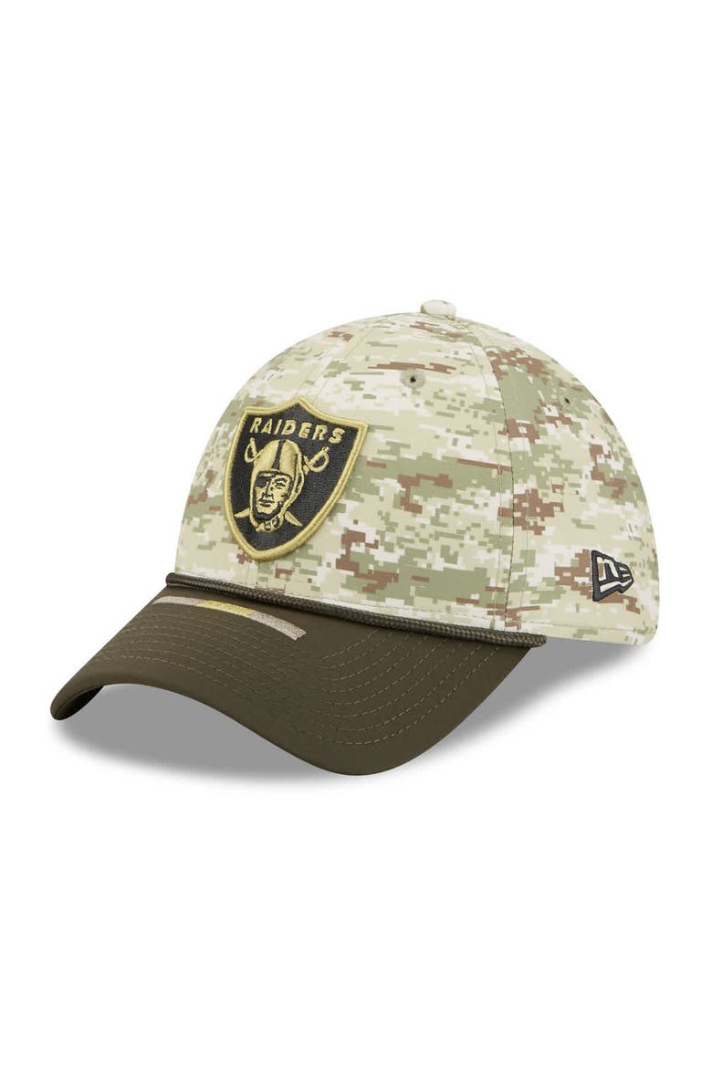 Men's New Era  Camo Las Vegas Raiders 2025 Salute to Service 39THIRTY Flex Hat, Alternate, color, Camo