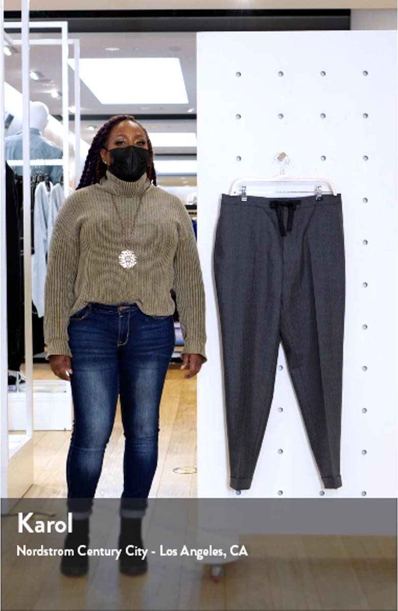 Joseph Pleated Fresco Wool Drawstring Pants, sales video thumbnail