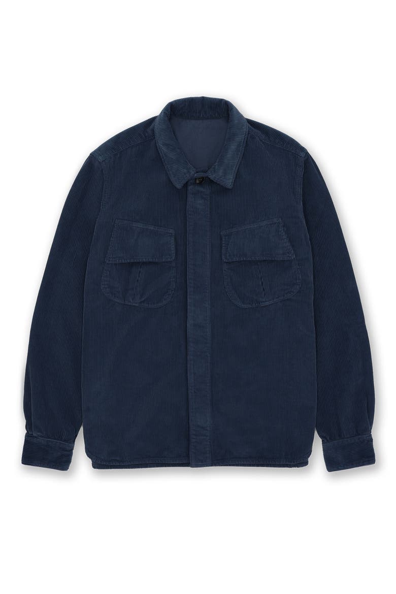 Short Corduroy Overshirt, Main, color, NAVY BLUE