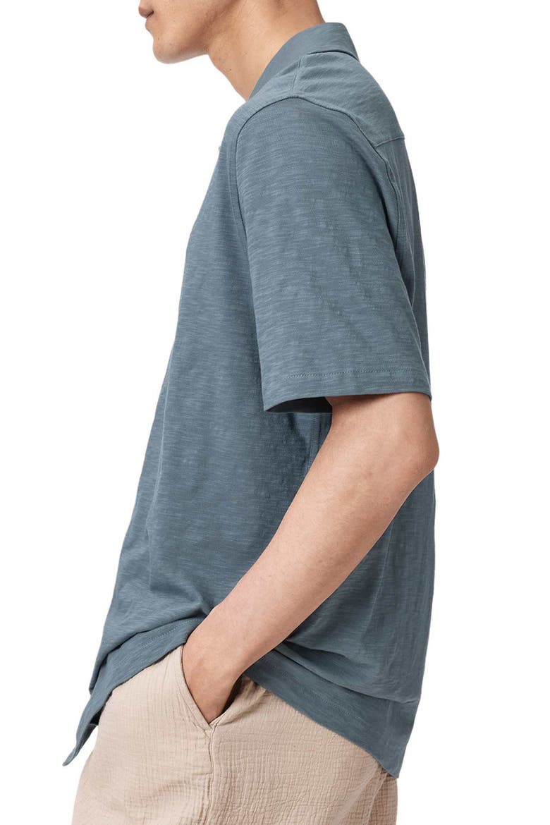 Robson Knit Cotton Camp Shirt, Alternate, color, LUNAR BLUE