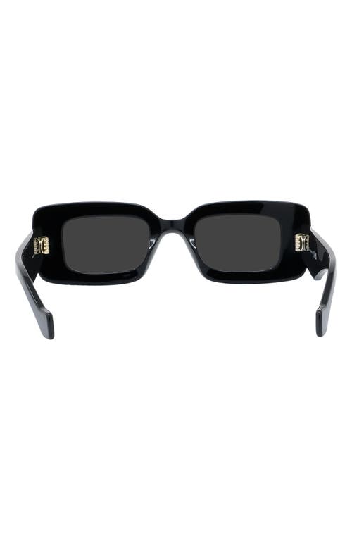 Loewe Chunky Anagram 46mm Rectangular Sunglasses In Black