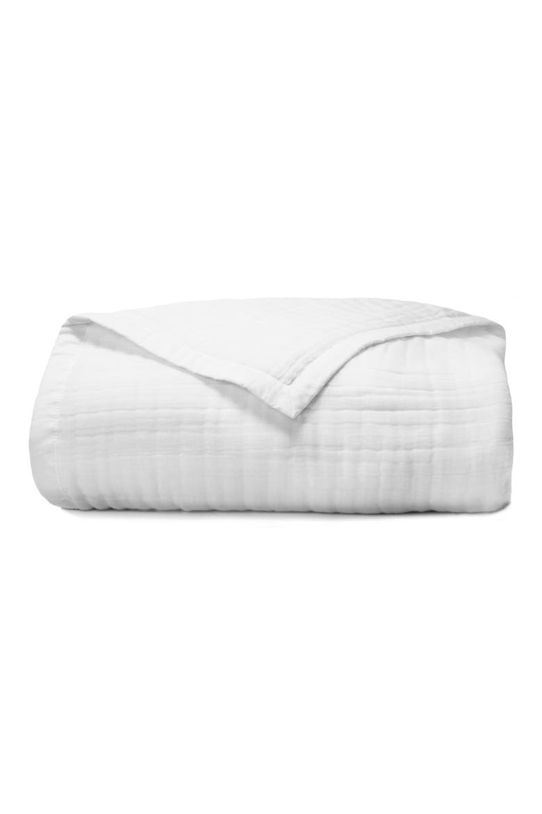 Cloud Cotton Gauze Blanket, Main, color, WHITE