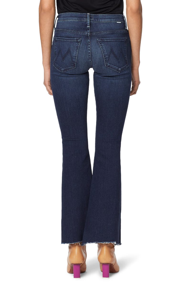 MOTHER The Weekend High Waist Fray Hem Flare Jeans, Alternate, color, 