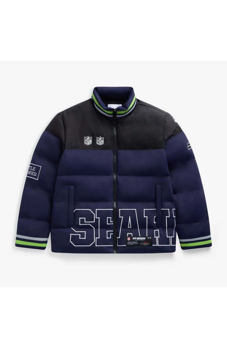 Off Season Unisex College Navy Seattle Seahawks Team Puffer Jacket, Main, color, College Navy